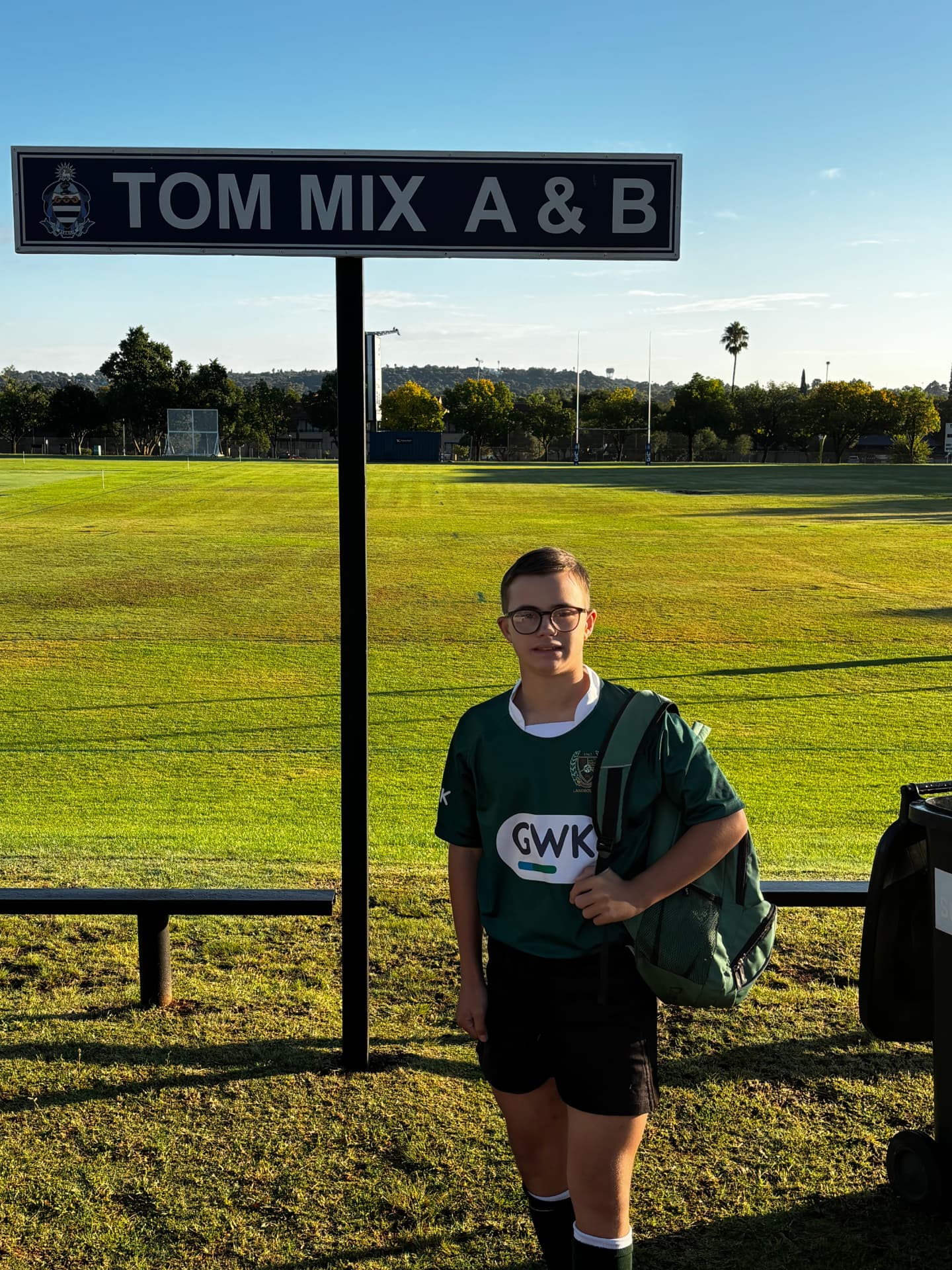 Learner on the school sports field