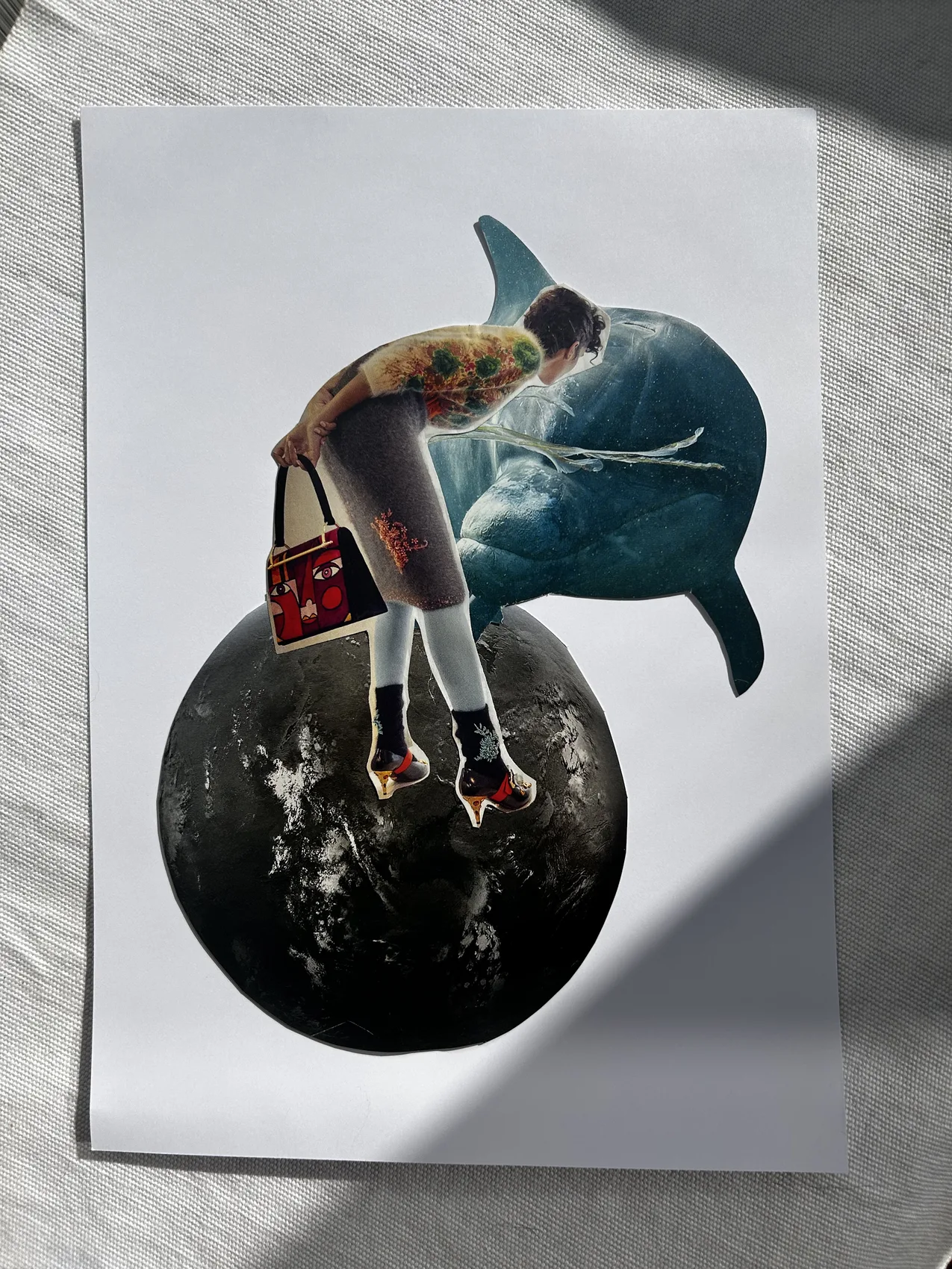 Original GULP collage pairing a young person with ocean imagery